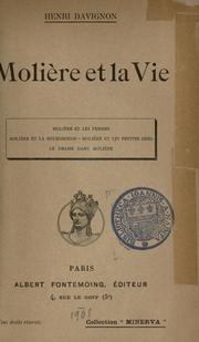 Cover of: Molière et la vie.
