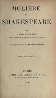 Cover of: Molière et Sahkespeare. by Paul Stapfer