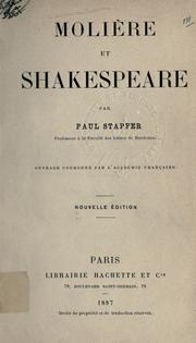 Cover of: Molière et Shakespeare.