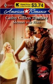 Cover of: Mommy for hire by Cathy Gillen Thacker