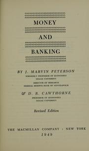 Cover of: Money and banking