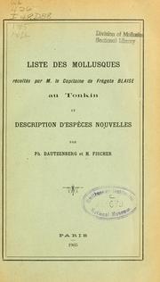 Cover of: Mollusks of Tonkin & Indo China by Ph Dautzenberg