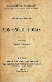 Cover of: Mon oncle Thomas by Pigault-Lebrun