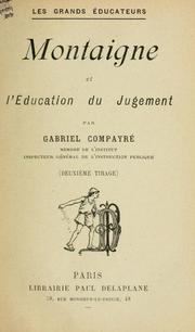 Cover of: Montaigne et l'éducation du jugement