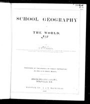 Cover of: School geography of the world