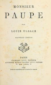 Cover of: Monsieur Paupe.