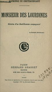 Cover of: Monsieur des Lourdines: histoire d'un gentilhomme campagnard.