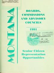 Cover of: Montana boards, commissions and advisory councils: opportunities for older citizen representation