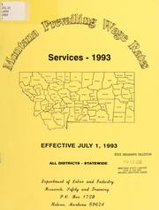 Cover of: Montana prevailing wage rates: services-1993
