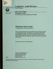 Cover of: Montana State Fund by Montana. Legislature. Legislative Audit Division.