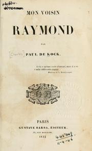 Cover of: Mon voisin Raymond