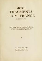 Cover of: More fragments from France .. by Bruce Bairnsfather