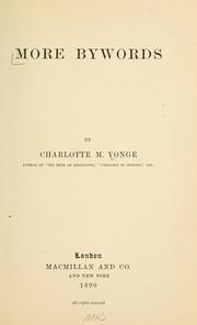 Cover of: More bywords by Charlotte Mary Yonge