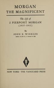 Morgan the magnificent by Winkler, John K.