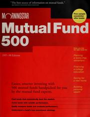 Cover of: Morningstar mutual fund 500. by 