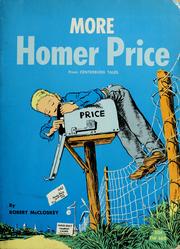 Cover of: More Homer Price. by Robert McCloskey