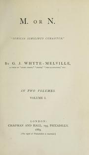 Cover of: M. or N.: "Similia similibus curantur"