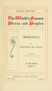 Cover of: Morocco. by Edmondo De Amicis