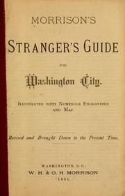 Cover of: Morrison's stranger's guide for Washington city ... by 