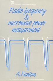 Cover of: Radio frequency & microwave power measurement by A. Fantom