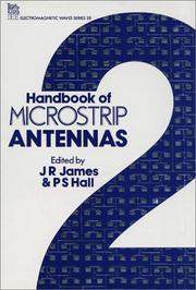 Cover of: Handbook of microstrip antennas by edited by J.R. James & P.S. Hall.