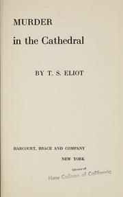 Cover of: Murder in the cathedral