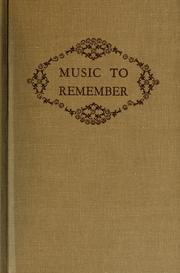 Cover of: Music to remember by Lillian Baldwin