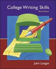 Cover of: College Writing Skills: Text, Student CD, User's Guide, and Online Learning Center powered by Catalyst