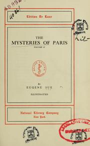 Cover of: The mysteries of Paris by Eugène Sue