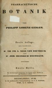 Cover of: Handbuch der Pharmacie zum Gebrauche bei Vorlesungen und zum Selbstunterrichte für Ärzte, Apotheker und Droguisten.
