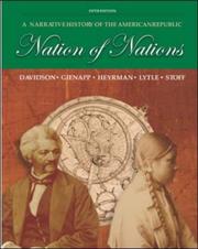 Cover of: Nation of Nations by James West Davidson, Gienapp. William E., Christine Leigh Heyrman, Mark H. Lytle, Michael B. Stoff