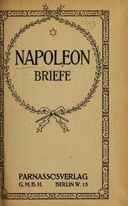 Cover of: Napoleon Briefe.