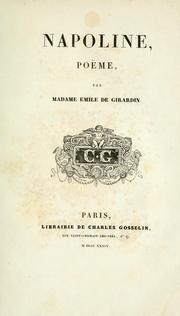 Cover of: Napoline by Delphine de Girardin