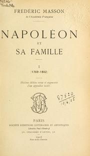 Cover of: Napoleon et sa famille. by Frédéric Masson