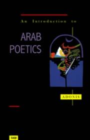 Cover of: An Introduction to Arab Poetics by Adonis