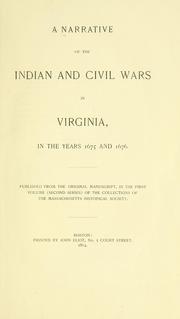 A narrative of the Indian and civil wars in Virginia