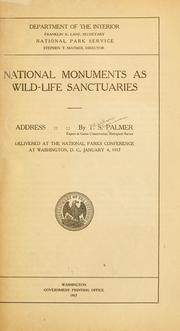 Cover of: National monuments as wild-life sanctuaries.