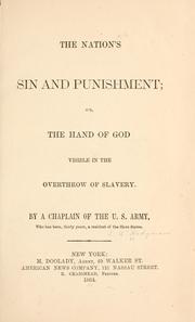 Cover of: nation's sin and punishment: or, The hand of God visible in the overthrow of slavery