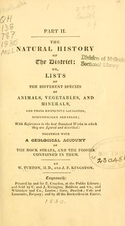 Cover of: Natural history of the district ... by William Turton