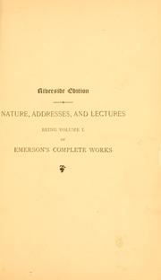 Nature, addressed