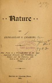 Cover of: Nature by Zephaniah O. Gabriel