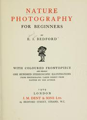 Cover of: Nature photography for beginners by Edward John Bedford