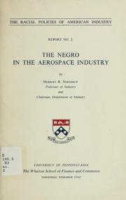 Cover of: The Negro in the aerospace industry