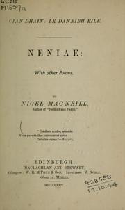 Cover of: Neniae: with other poems