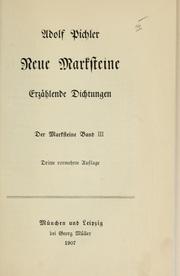 Cover of: Neue Marksteine: erzählende Dichtungen.