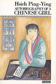 Cover of: Autobiography of a Chinese girl