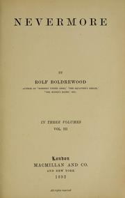 Cover of: Nevermore by Rolf Boldrewood
