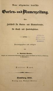 Cover of: Neue allgemeine deutsche Garten- und Blumenzeitung. by 