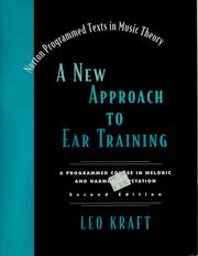 A new approach to ear training by Leo Kraft