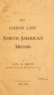 Cover of: New check list of North America moths.